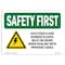 Signmission OSHA Sign, Face Shield And Rubber Gloves, 14in X 10in Rigid Plastic, 14" W, 10" H, Landscape OS-SF-P-1014-L-10613 - alternate 1
